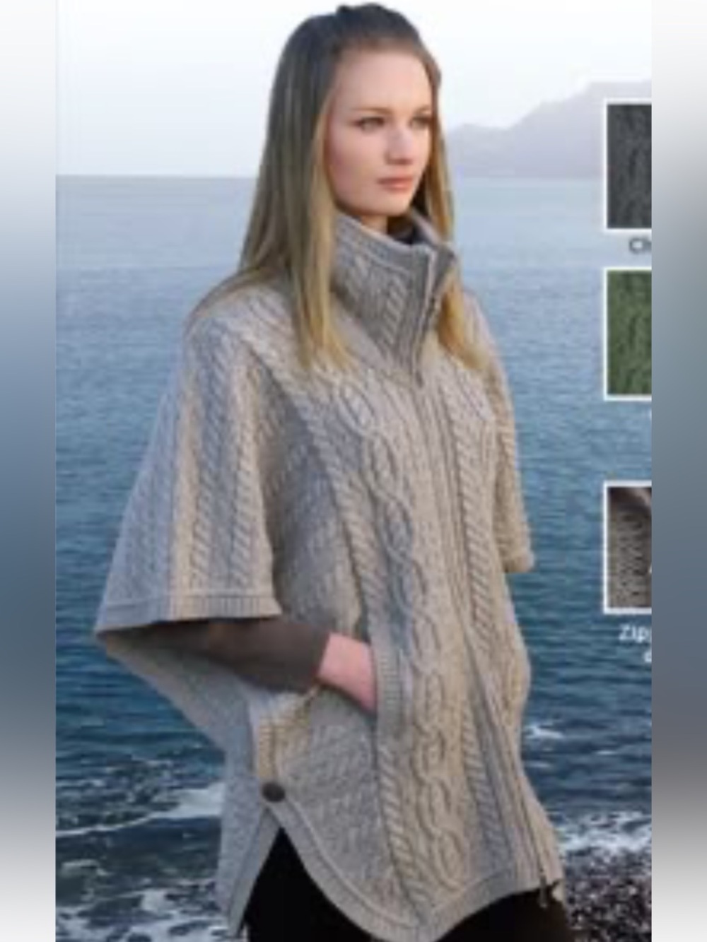 INIS Crafts 💯 Marino Wool Made Ireland Cape Size S|M